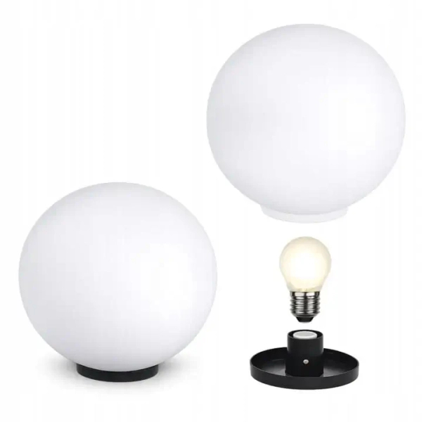 Ogrodowa lampa kulista Balli biała SLP8304 1xE27 IP44 wtykana
