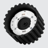 Ryflowana lampa sufitowa AURA SL.1787 tubka metalowa czarna