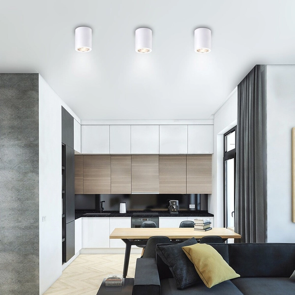 Natynkowa tuba Kobald 2056 sufitowy downlight biały do przedpokoju