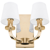 Klasyczny kinkiet New York w02510au-wh Cosmolight metal tkanina złoty biały