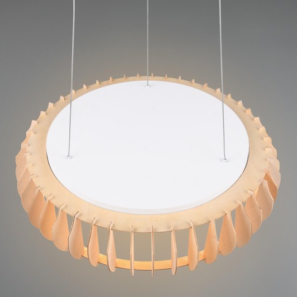 Żyrandol salonowy Monte R32171930 LED 40W 3000-6500K pilot drewno biały