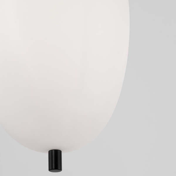 Sypialniana lampa wisząca Marc LE42723 nad łóżko łezka kropla biała czarna