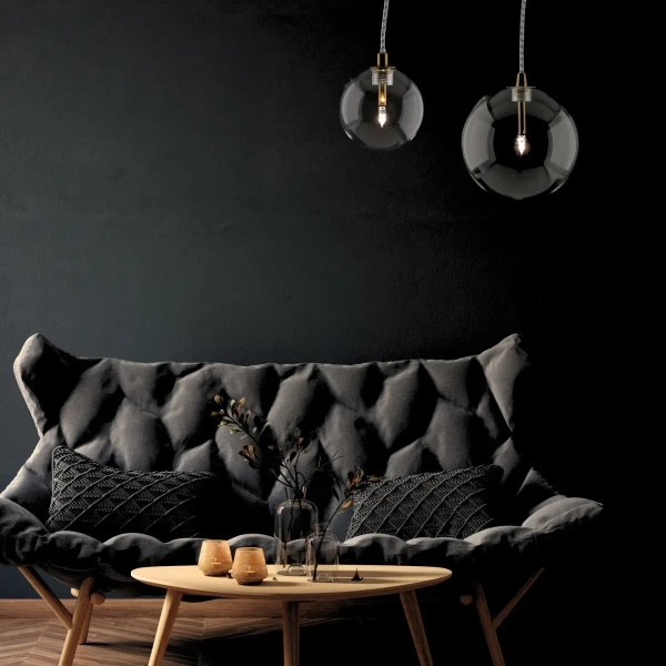 Nowoczesna wisząca lampa GLOBO-HD80309-G4 do kuchni kula złoty