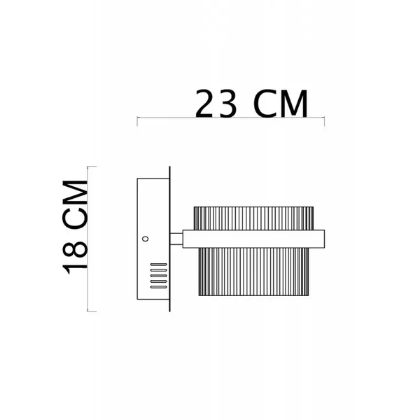 Kinkiet lampa ścienna Tiara WL-77362-9W-GD Italux LED 9W 3000K złota