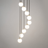 Salonowa lampa wisząca Piano 33661 Sigma kulista szklana biała mosiądz