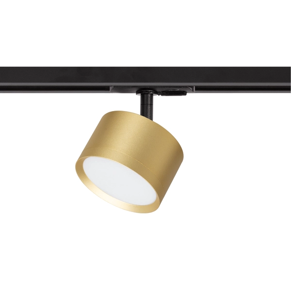 Okrągła lampa sufitowa Cyklop ML1199 do szyny jednofazowej złoty