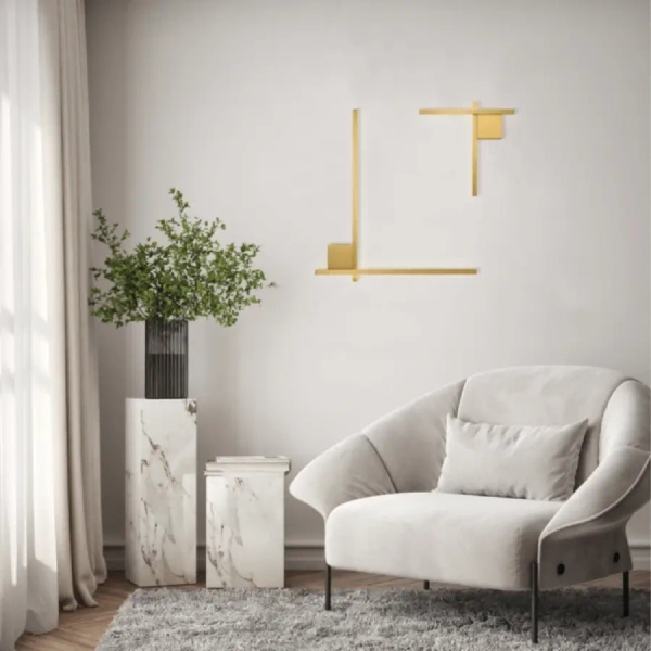 Dekoracyjny kinkiet na ścianę 23105 LED 24W 3000K liniowy złoty