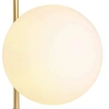 Stojąca LAMPA loftowa CGMLKULST COPEL stołowa LAMPKA biurkowa szklana kula ball mosiądz biała