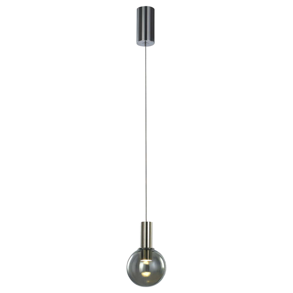 LAMPA wisząca ARIA MD17012002-1A Italux szklana OPRAWA zwis LED 6W 3000K kula ball przydymiona