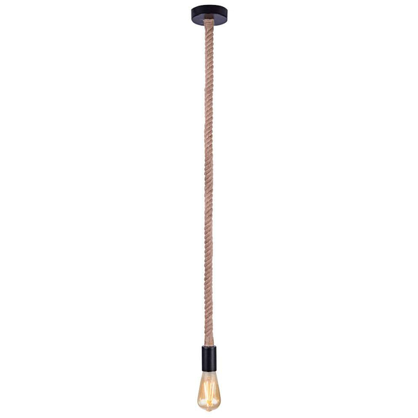 LAMPA wisząca ULLEU 69029H Globo skandynawska OPRAWA zwis lina rope brązowa czarna