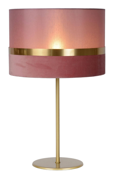 Lampa biurkowa Tusse 10509/81/66 Lucide abażur len różowa złota
