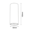 Lampa sufitowa Point 1250 BROSline spot punktowy metalowy czarny