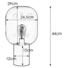 Stojąca LAMPA industrialna BROOKLYN 107481 Markslojd szklana LAMPKA stołowa loftowa na biurko czarna przydymiona