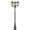 Metalowa lampa uliczna Janel 90985A86 latarnia potrójna złoty czarny