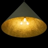 Wisząca salonowa lampa VESUVIO 41063 stożek szary czarny
