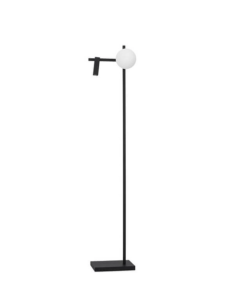 Regulowana lampa podłogowa Ubeda do salonu czarna biała