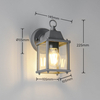 Elewacyjna lampa ścienna MIRANDE 262260142 metalowa szklana IP23 antracyt
