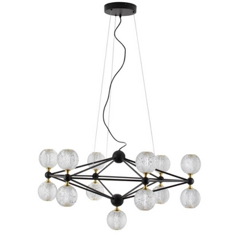 Ściemnialna lampa wisząca BOYA LE42739 LED 54,6W 3200K molekuły czarna