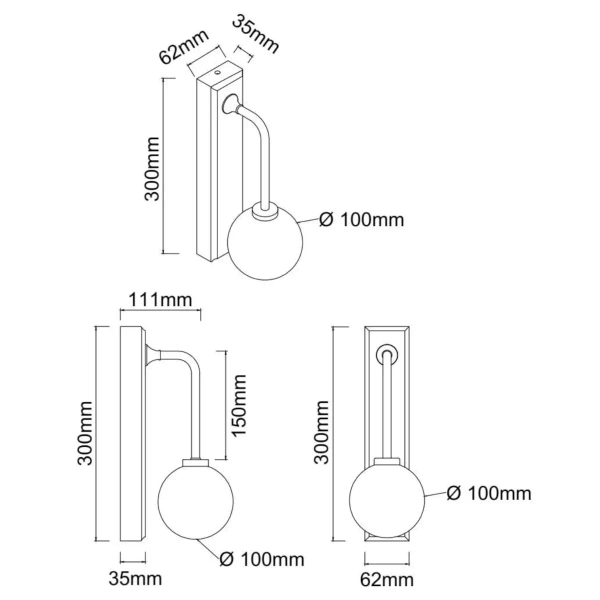 Nowoczesny kinkiet Ero Parette Cromo OR85594 IP44 chrom