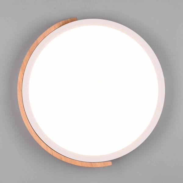 Okrągły plafon Jano R67201131 RL Light LED 20W 3000K drewniany biały