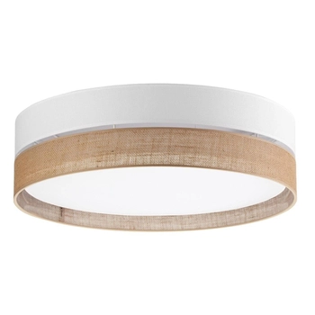 Lampa sufitowa jutowa Linobianco 6578 TK Lighting ekologiczna brązowa biała