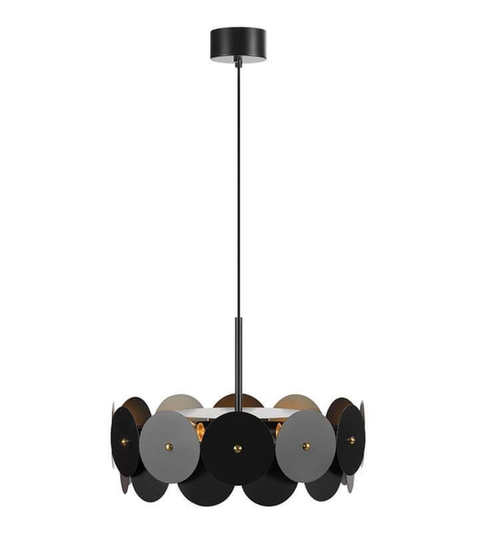 Designerska lampa wisząca Vegas czarne koła do kuchni