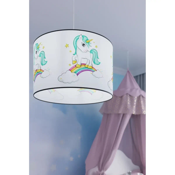 Lampa zwisająca Jednorożec SL.1413 Sollux dla dziewczynki wielokolorowa