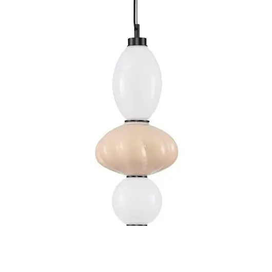 Lampa wisząca skandynawska CASURNO LE45221 LED 18W 3000K beżowa biała