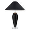 Szklana LAMPA stołowa REA 40602102 Kaspa abażurowa LAMPKA nocna czarna