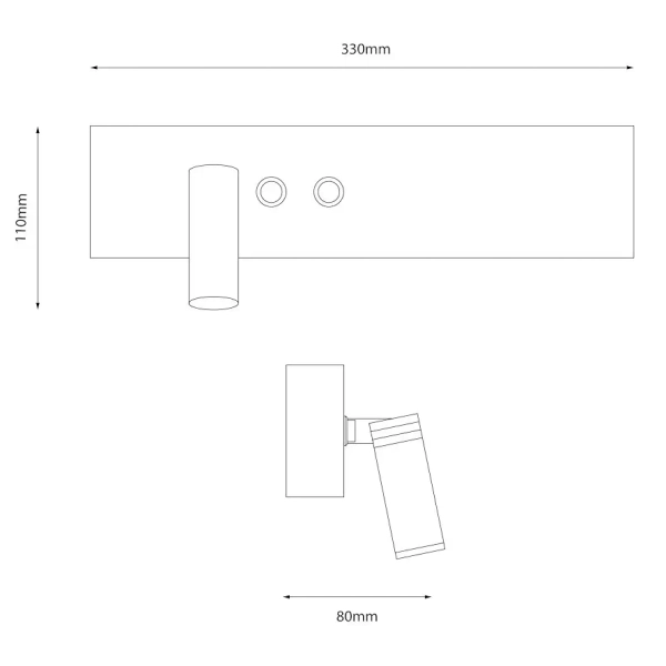 Do czytania lampka naścienna Resort ML1570 LED 10W+3W 4000K czarny