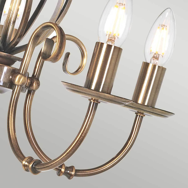 Łańcuchowy żyrandol Artisan ART5-AGD-BRASS Elstead do jadalni mosiądz
