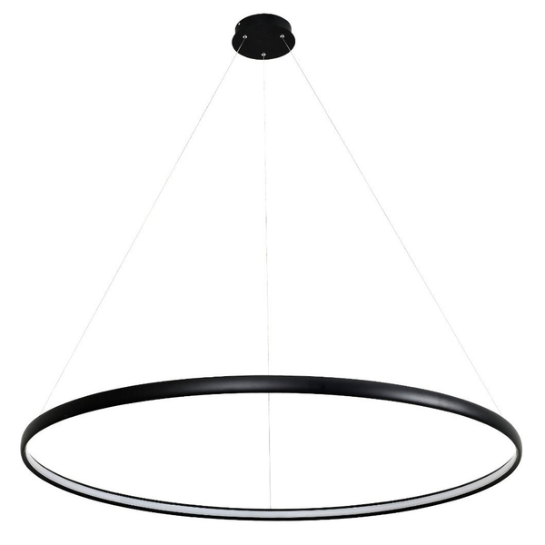 Nowoczesna lampa wisząca Carlo do sypialni LED 38W 4000K czarna