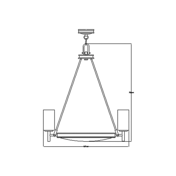Żyrandol vintage Collier HK-COLLIER5 Hinkley wielopunktowy szkło mosiądz