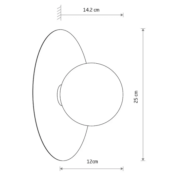 Ścienna lampa okrągła SATURN biała beżowa kulista 1xG9 szklana do salonu 12595