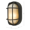 Loftowy ogrodowy kinkiet Salcombe SAL5222 żebrowany IP44 czarny