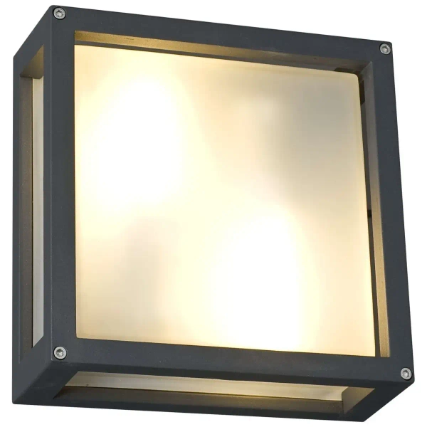 Zewnętrzna LAMPA ścienna INDUS 4440 Nowodvorski metalowa OPRAWA kwadratowa elewacyjna IP44 grafitowa