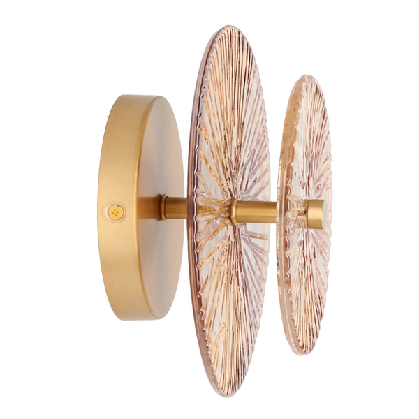 Kinkiet ścienny LUXIO ST-3315-2 copper Step LED 6W 3000K bursztynowa