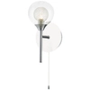 Ścienna lampa Zeke ZEK0750 Dar Lighting kulisty klosz szklany chrom