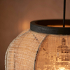 Wisząca lampa nad wyspę Zaire 101689 ażurowa  drewniana czarna