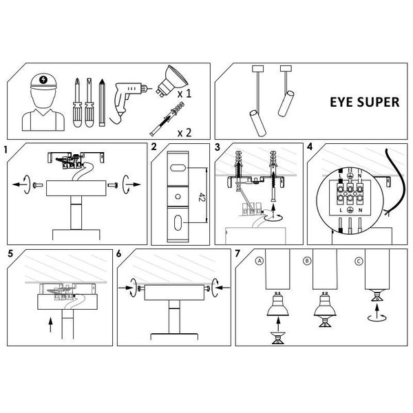 Halogenowa LAMPA sufitowa EYE SUPER B 6490 Nowodvorski tuba OPRAWA metalowa spot biały