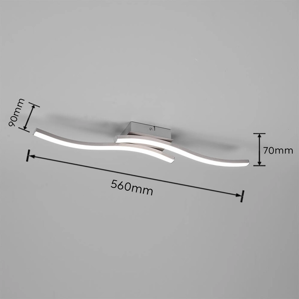 Przysufitowa lampa fale Route R62472407 LED 5W 4000K srebrny