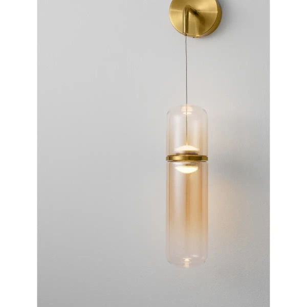 Ścienny cylindryczny zwis REBALVO LE45203 LED 7W 3000K złota