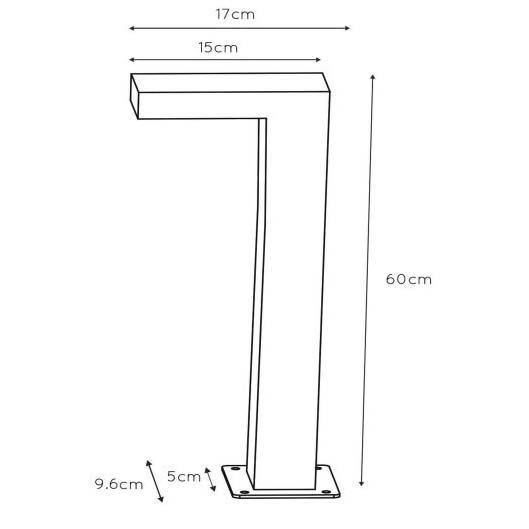 Ogrodowy słupek Texas 28851/60/30 nowoczesny LED 6W 3000K czarny