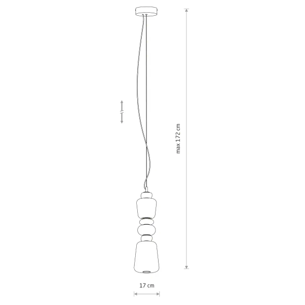 Ceramiczna lampa wisząca CERAMIC 11701 LED 19W 3000K szara biała