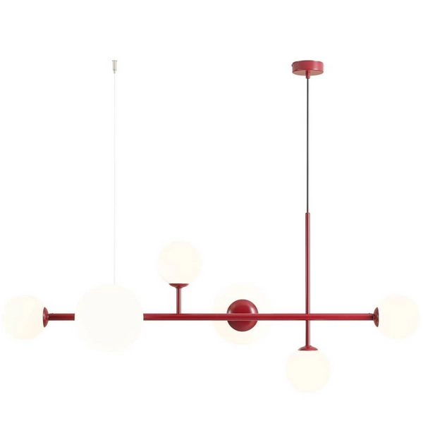 Lampa wisząca Dione 1092K15 nowoczesna balls czerwona