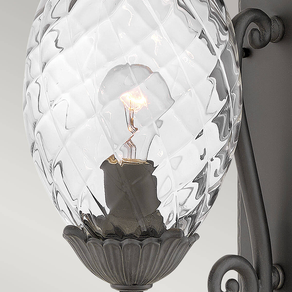 Zewnętrzna lampa ścienna Plantation HK-PLANTATION-M-MB IP44 ananas czarna