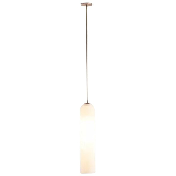 Szklana lampa wisząca CGKLOKP Copel zwis tuba biała złota