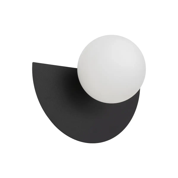 Kinkiet ścienny okrągły SATURN biały czarny metalowy 1xG9 do sypialni kulisty ball 12596