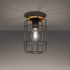 Sufitowa lampa druciana Gotto SL.1262 Sollux metalowa czarna drewniana