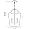 Metalowa lampa wisząca Yarmouth FE-YARMOUTH-6P retro mosiądz